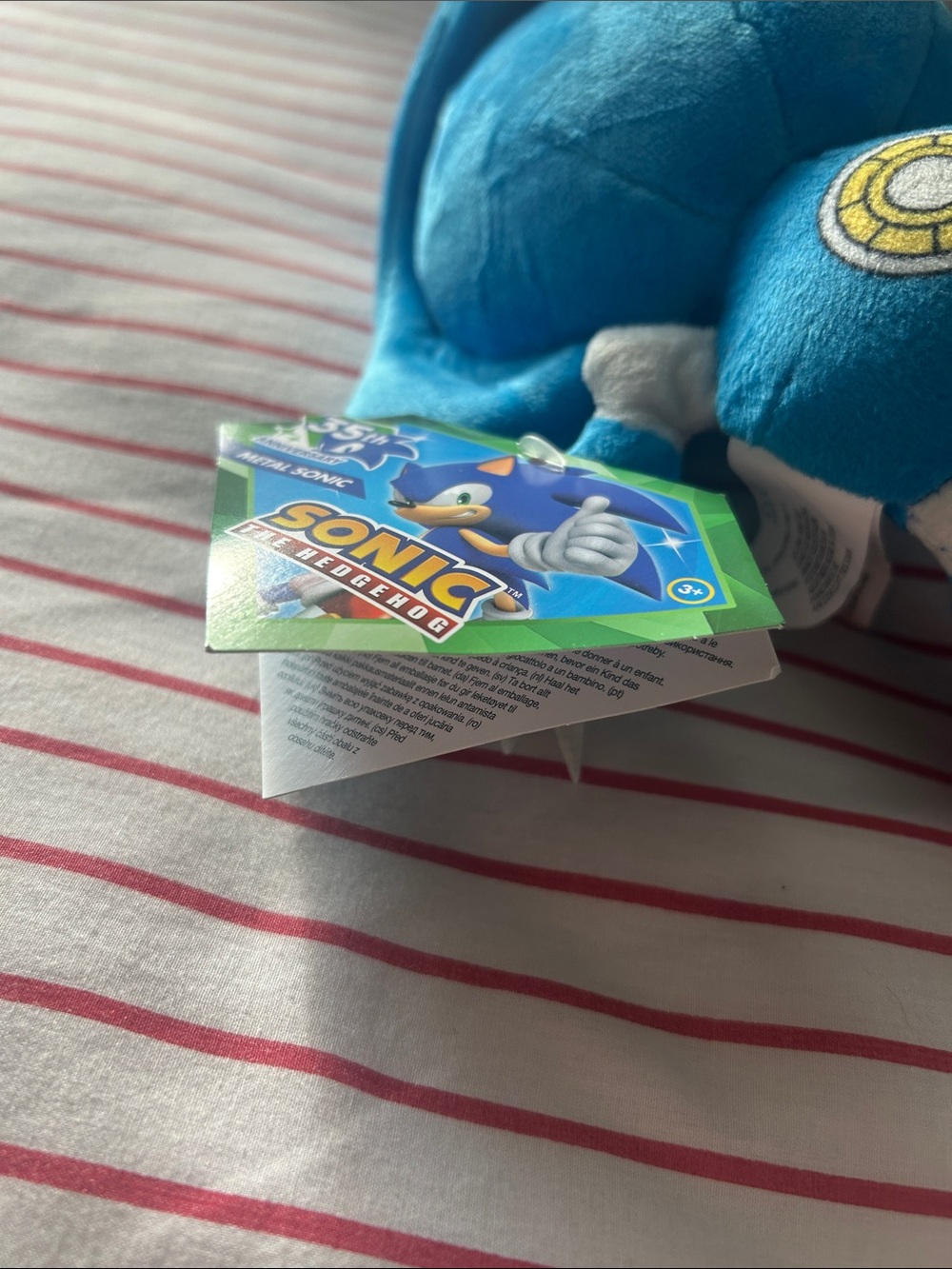 Sonic the Hedgehog Metal Sonic 35th Anniversary 7” Plush Jakks Pacific - Picture 3 of 7